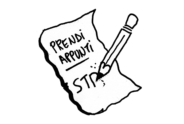 foglio e matita prendi appunti