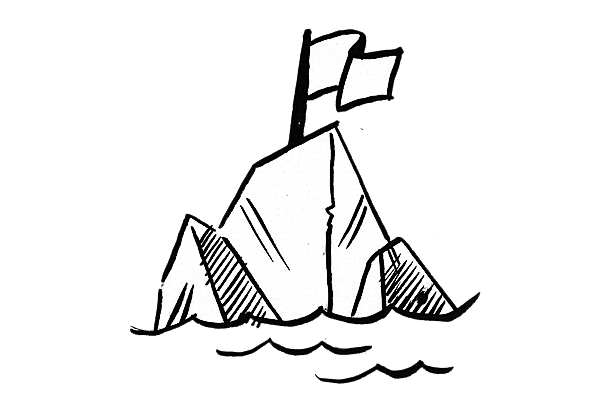 iceberg con bandierina