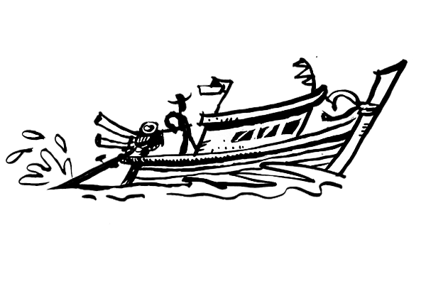 barca thailandese tipica long boat