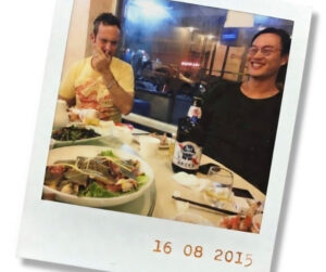 io e dason al ristorante cinese nel 2015