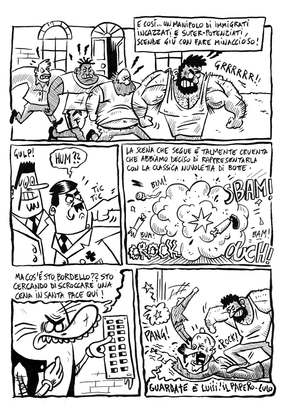 pagina sei il finale della storia di Paper Culo contro i nazisti
